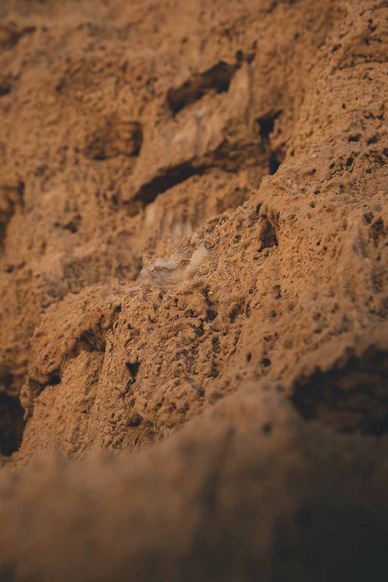 Exposed salt in a kershef brick wall.