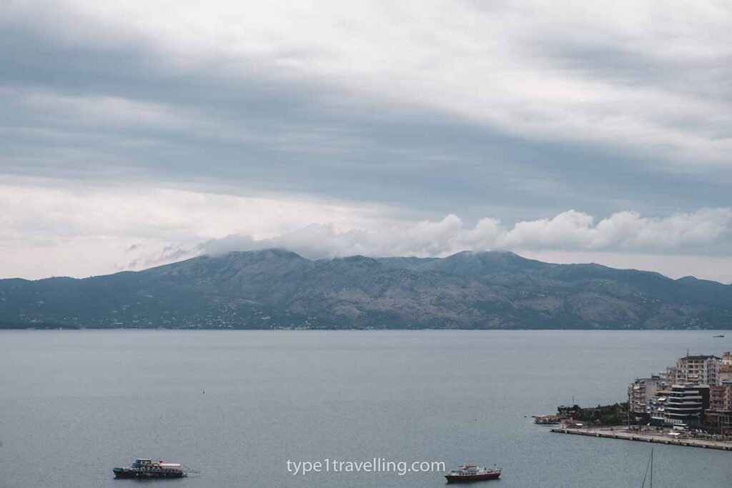 corfu-view The island of Corfu as seen from Saranda.