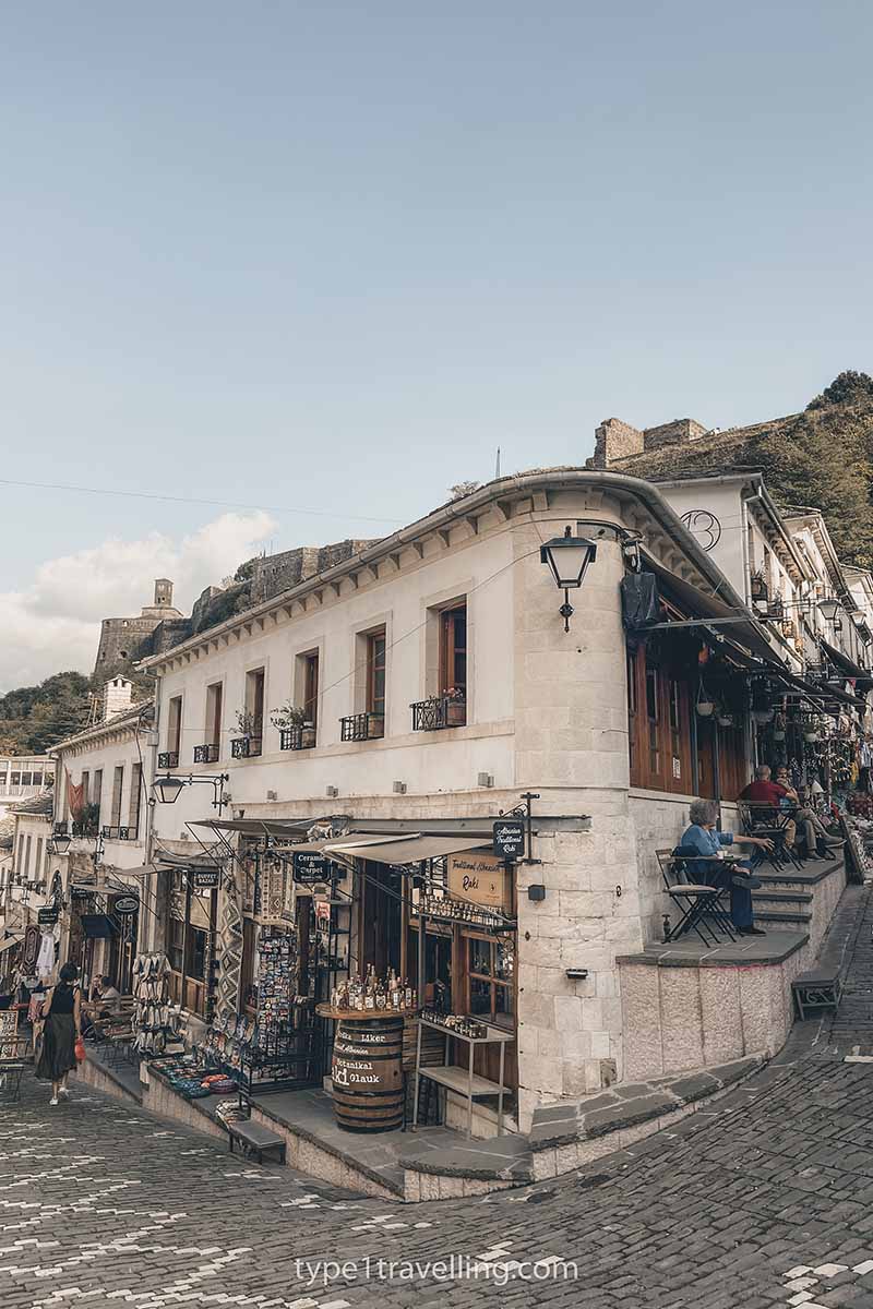 A well-restored Ottoman-style building in Gjirokaster Old Town.
