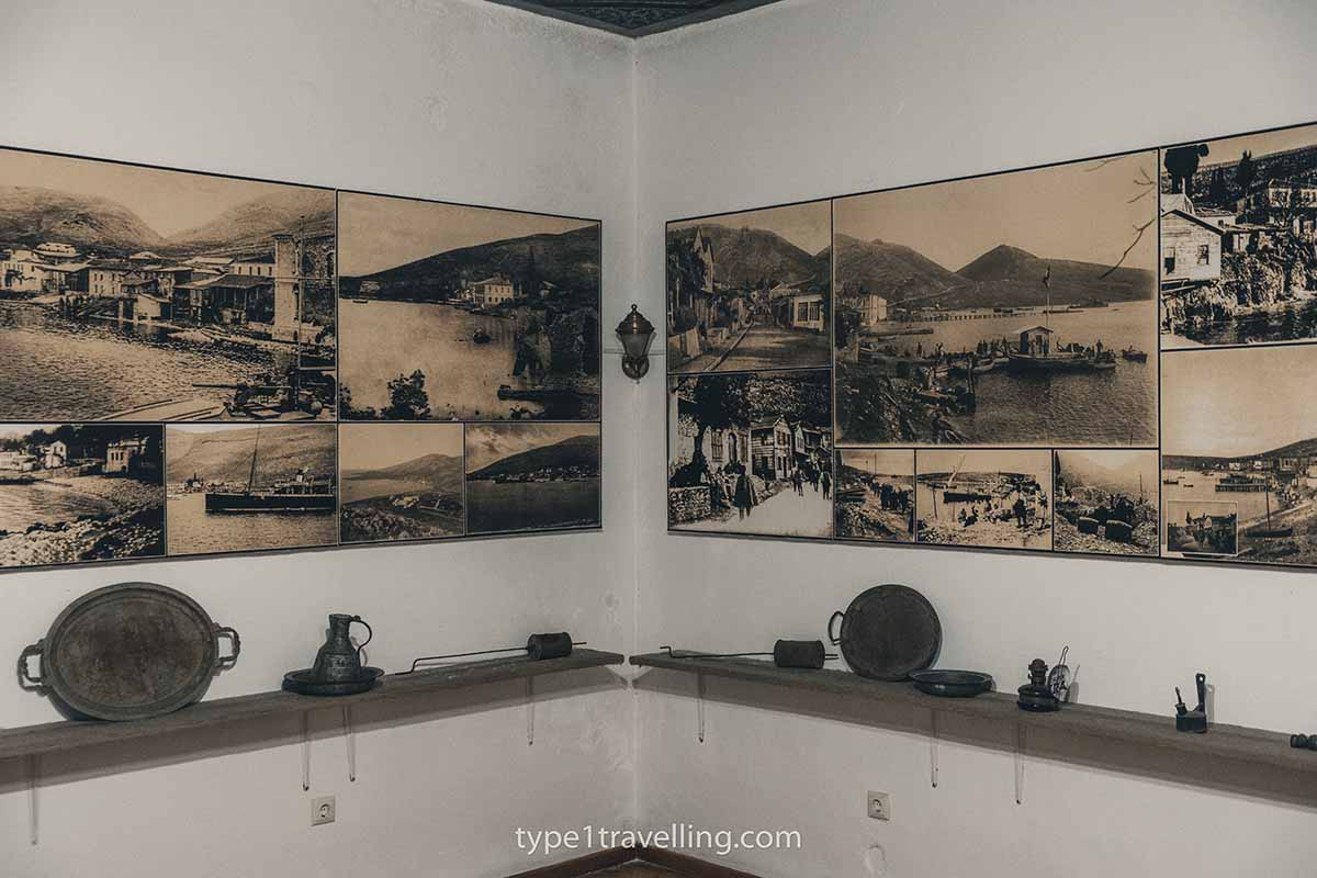 museum-of-traditions A collection of old photographs and items displayed in the Museum of Traditions.