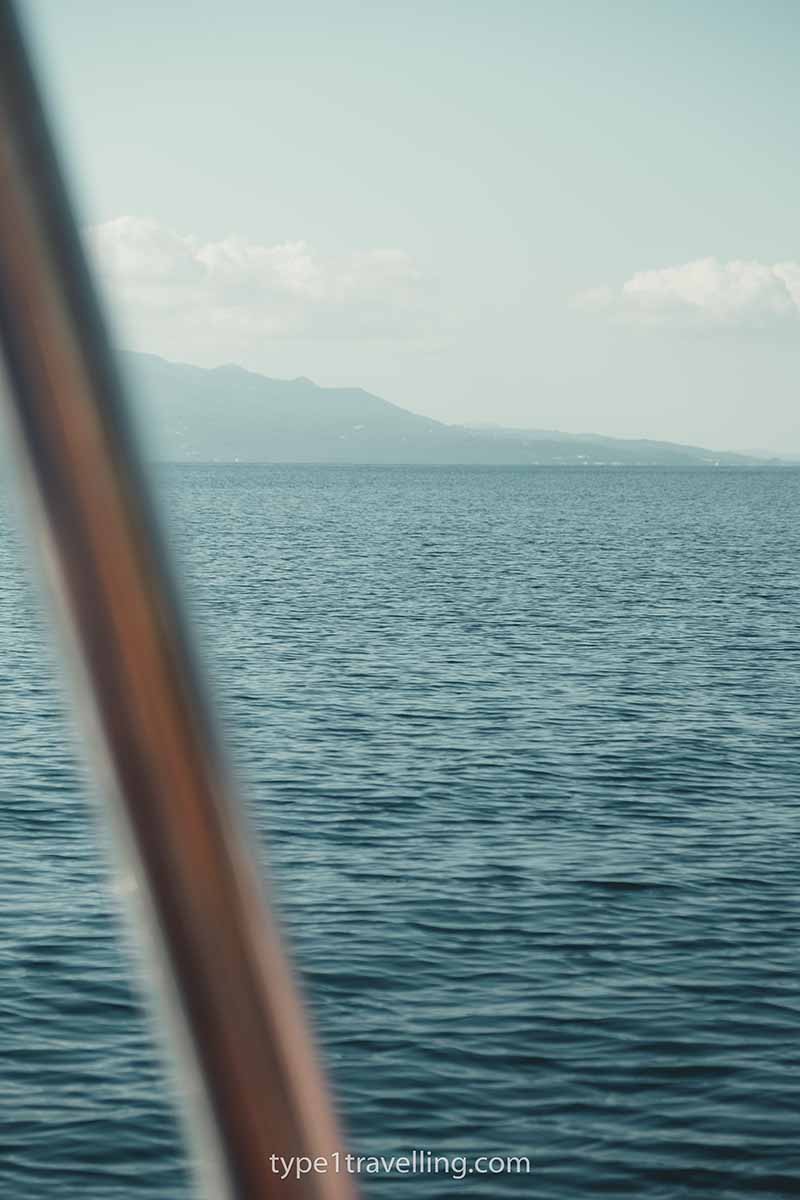 The Ionian Sea with the island of Corfu in the background.