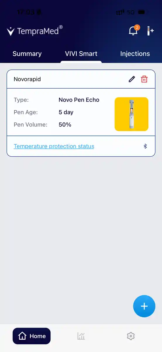 A screenshot of the VIVI Smart tab in the VIVI Smart App.